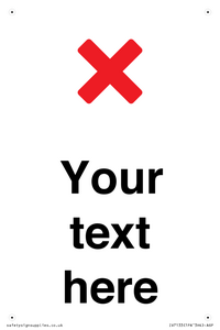 Custom plain background, red cross sign